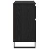vidaXL Buffet Ch&ecirc;ne noir 60 x 35 x 70 cm Bois d'ing&eacute;nierie et fer