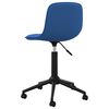 vidaXL Chaises pivotantes &agrave; manger lot de 4 bleu velours