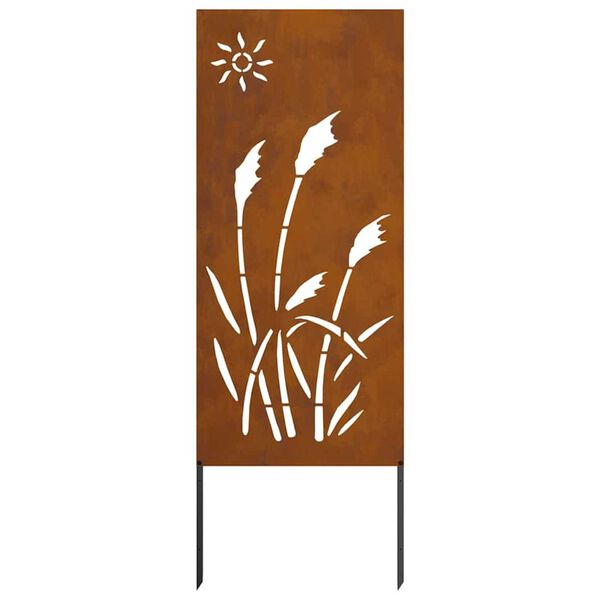 vidaXL &Eacute;cran de confidentialit&eacute; de jardin Fretwork Rouill&eacute; 50 x 140 cm