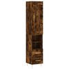 vidaXL Buffet haut Ch&ecirc;ne fum&eacute; 34,5x34x180 cm Bois d'ing&eacute;nierie