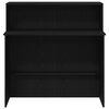 vidaXL Bureau de r&eacute;ception noir 100x50x103,5 cm bois d'ing&eacute;nierie