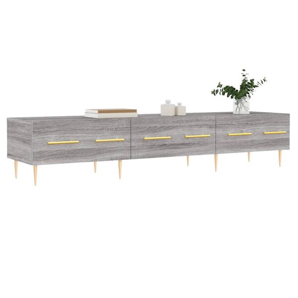 vidaXL Meuble TV sonoma gris 150x36x30 cm bois d'ing&eacute;nierie
