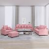vidaXL Ensemble de canap&eacute;s 4 pcs avec coussins Rose Velours