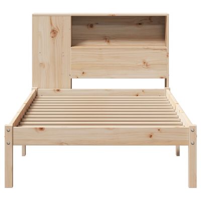 vidaXL Lit bibliothèque sans matelas 90x190 cm bois de pin massif