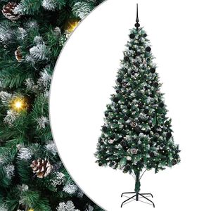 vidaXL Sapin de No&euml;l artificiel Vert 210 cm PVC, Acier et Plastique