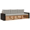 vidaXL Ensemble de canap&eacute;s d'ext&eacute;rieur 3 pc Naturel et gris clair