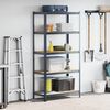vidaXL &Eacute;tag&egrave;re de rangement 5 niveaux Anthracite Acier bois ing&eacute;nierie