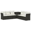 vidaXL Ensemble de Canap&eacute;s 7 pcs Noir et blanc cr&egrave;me