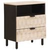 vidaXL Cabinet de chevet Blanc 50 x 33 x 62 cm Bois de mangue massif