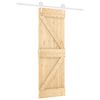vidaXL Porte coulissante Naturel et Blanc 70 x 210 cm