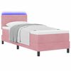 vidaXL Lit &agrave; ressort LED avec matelas Rose 80 x 200 cm Velours