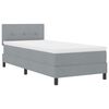 vidaXL Lit &agrave; ressorts avec matelas Gris clair 100 x 200 cm tissu