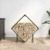 vidaXL Portant de bois chauffage vert olive 80x25x80 cm