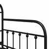vidaXL Cadre de lit de jour Noir 90 x 190 cm Acier enduit de poudre