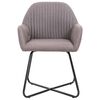 vidaXL Chaises &agrave; manger lot de 2 taupe tissu