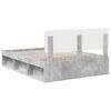 vidaXL Cadre de lit avec t&ecirc;te de lit B&eacute;ton 160 x 200 cm Pin massif