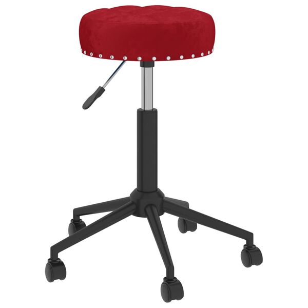 vidaXL Chaises pivotantes &agrave; manger lot de 2 bordeaux velours