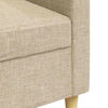 vidaXL Canap&eacute; &agrave; 3 places Cr&egrave;me 210 cm Tissu