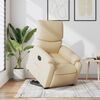 vidaXL Fauteuil inclinable &eacute;lectrique cr&egrave;me tissu