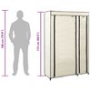 vidaXL Garde-robes pliables 2 pcs Cr&egrave;me 110x45x175 cm Tissu