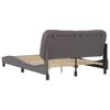 vidaXL Cadre de lit sans matelas Hvar gris 140x200 cm similicuir