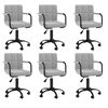 vidaXL Chaises pivotantes &agrave; manger lot de 6 gris clair velours
