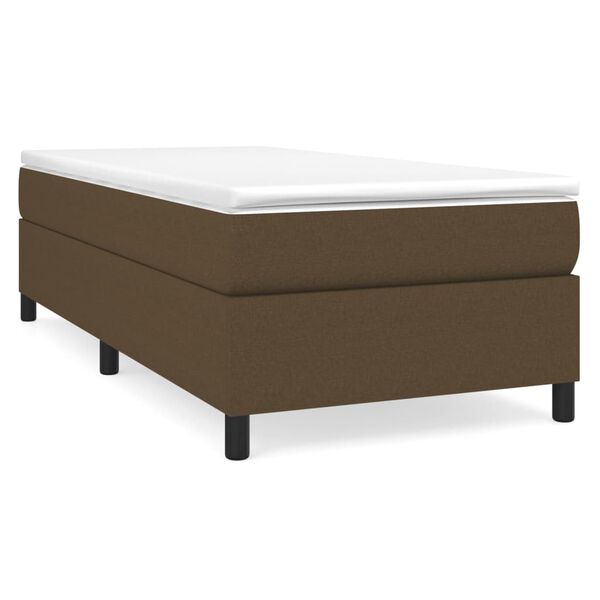 vidaXL Sommier &agrave; lattes de lit avec matelas Marron fonc&eacute; 90x200 cm