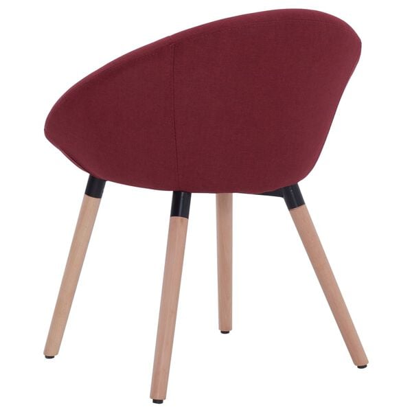 vidaXL Chaise de salle &agrave; manger Rouge bordeaux Tissu
