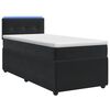 vidaXL Lit boxspring avec matelas Noir 80 x 200 cm Velours