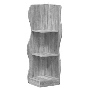 vidaXL &Eacute;tag&egrave;re d'angle Sonoma gris 34 x 33 x 102 cm Bois d'ing&eacute;nierie