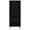 vidaXL Buffet haut Noir 34,5x34x180 cm Bois d'ing&eacute;nierie