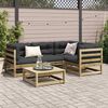 vidaXL Salon de jardin 5 pcs bois de pin impr&eacute;gn&eacute;