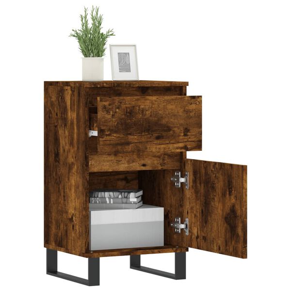 vidaXL Buffet ch&ecirc;ne fum&eacute; 40x35x70 cm bois d'ing&eacute;nierie