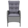 vidaXL Ensemble &agrave; manger de jardin 5 pcs R&eacute;sine tress&eacute;e Gris