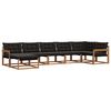 vidaXL Ensemble de canap&eacute;s d'ext&eacute;rieur 21 pcs Naturel et Noir