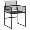 vidaXL Ensemble &agrave; manger de jardin 5 pcs Noir R&eacute;sine tress&eacute;e