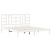 vidaXL Cadre de lit sans matelas blanc 180x200 cm bois massif