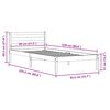 vidaXL Cadre de lit Blanc 225,5 x 85,5 x 69,5 cm Bois de Pin Massif