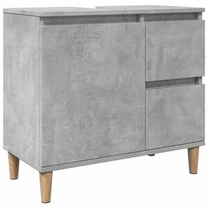 vidaXL Armoire d'&eacute;vier gris b&eacute;ton 65x33x60 cm bois d'ing&eacute;nierie