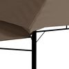 vidaXL Belvédère et double toits étentus 3x3x2,75 m Taupe 180g/m²