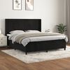 vidaXL Sommier &agrave; lattes de lit et matelas Noir 160x200 cm Velours