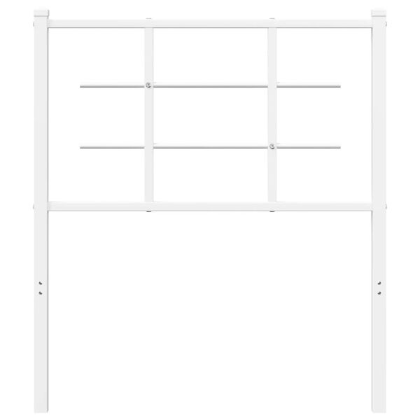 vidaXL T&ecirc;te de lit de remplacement m&eacute;tal blanc 75 cm