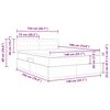 vidaXL Lit avec rangement et LED avec matelas Cr&egrave;me 140 x 190 cm tissu
