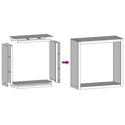 vidaXL Portant de bois de chauffage 100x40x100 cm acier inoxydable