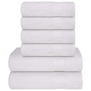 vidaXL Ensemble de serviettes FROGN 6 pcs blanc 360 g/m&sup2;