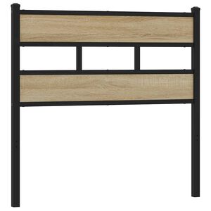 vidaXL T&ecirc;te de lit de remplacement ch&ecirc;ne sonoma 90 cm fer et bois d&rsquo;ing&eacute;nierie