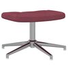 vidaXL Chaise de relaxation avec tabouret Rouge bordeaux Tissu