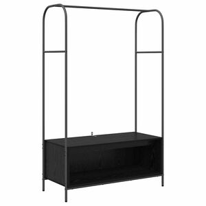 vidaXL Porte-v&ecirc;tements Noir 100 x 44 x 160 cm Bois d'ing&eacute;nierie