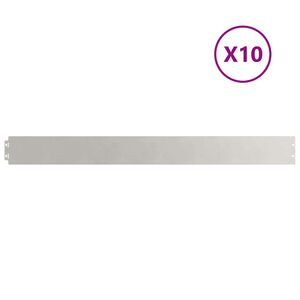 vidaXL Bordures de pelouse 10 pcs 10x103 cm acier inoxydable