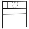vidaXL T&ecirc;te de lit m&eacute;tal noir 75 cm
